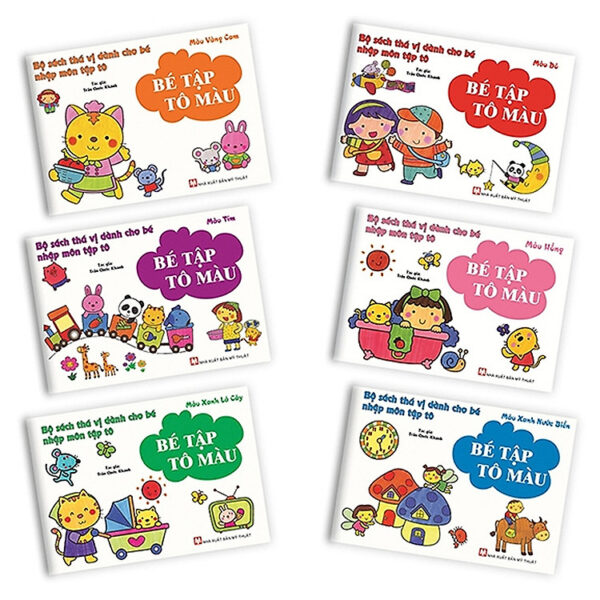 Bộ Sách Tô Màu Thú Vị Dành Cho Bé Nhập Môn Tập Tô - Dành Cho Bé Từ 03 Tuổi - 06 Tuổi (Bộ 6 Cuốn)
