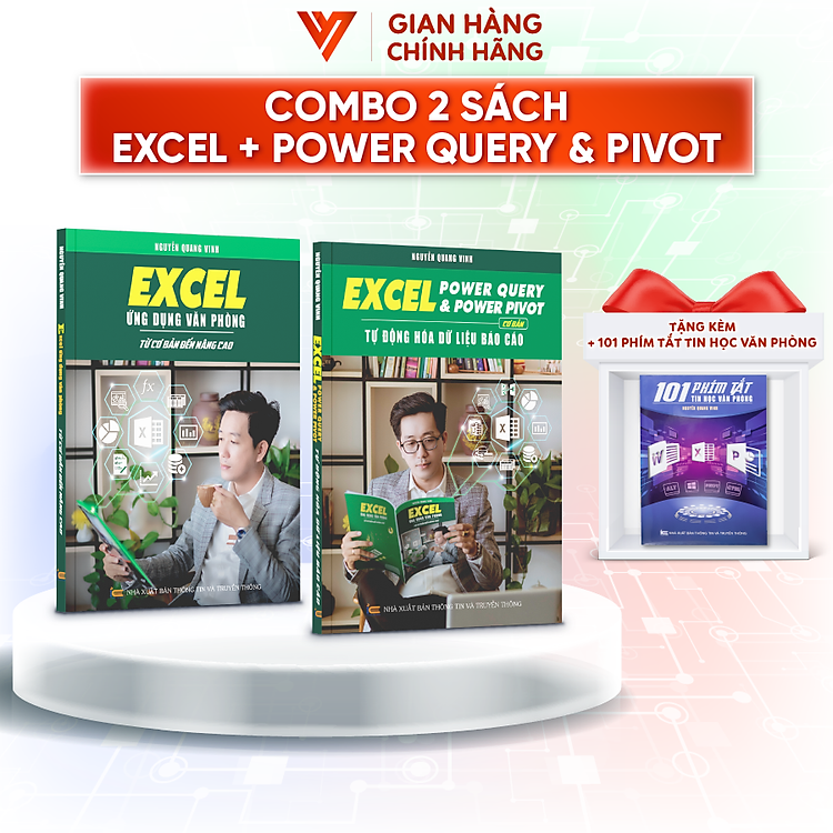 Combo 2 Sách Power Query & Power Pivot Và Excel Cơ Bản Đến Nâng Cao Kèm Video Khóa Học