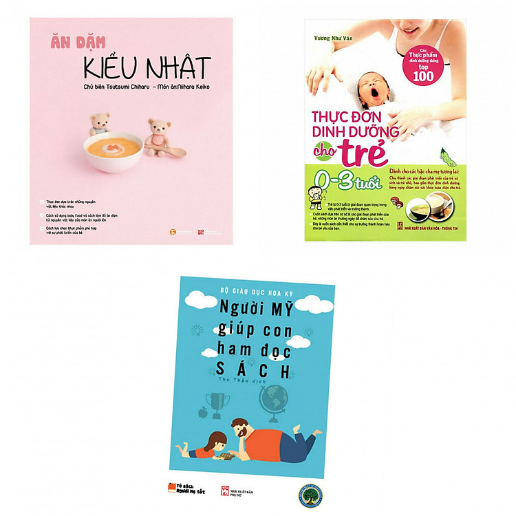 Combo ăn dặm kiểu Nhật +thực đơn ăn dặm cho trẻ 0-3 tuổi(tặng kèm sách người Mỹ giúp con ham đọc sách)