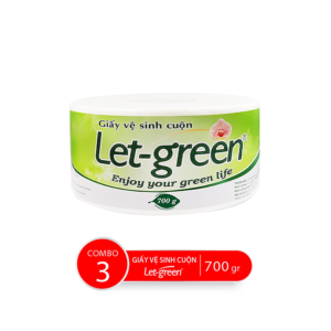 Combo Giấy Vệ Sinh Cuộn 10*20cm LET-GREEN, 700 G/Cuộn