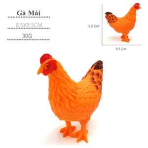 Đồ chơi Con Gà Mái (Hen) nhựa 9.5x8.5 cm cho bé - mô hình trang trại gia cầm Chicken