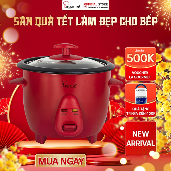 [Hàng chính hãng] Nồi cơm điện mini La gourmet lòng chống dính Tritanium Dura an toàn sức khỏe bảo hành 12 tháng - 2L(dung tích nấu 0.6L)