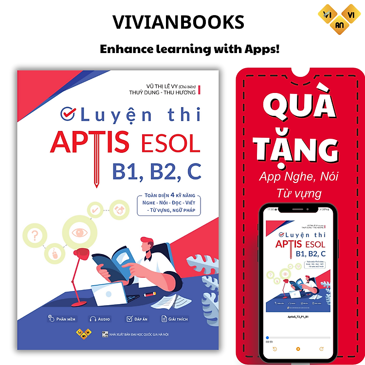 Luyện thi APTIS ESOL B1, B2, C 4 kỹ năng – Chứng chỉ APTIS hay bằng APTIS – ThS. Lê Vy – Vivian