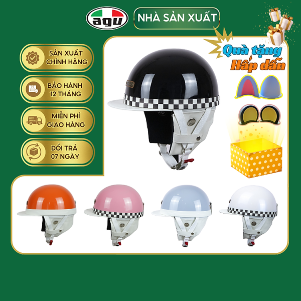 Mũ Bảo Hiểm 1/2 AGU S03N - Hàng Chính Hãng Bảo Hành 12 Tháng - Sản Phẩm Thời Trang Và Cao Cấp