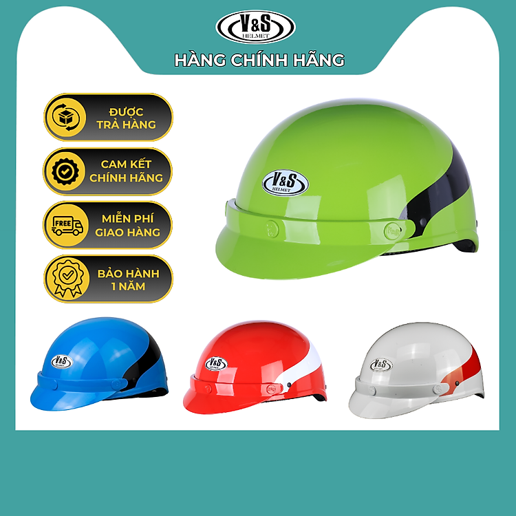 Mũ Bảo Hiểm 1/2 Đầu V&S VS03LT – Hàng Chính Hãng Bảo Hành 12 Tháng – Sản Phẩm Thời Trang Và Cao Cấp