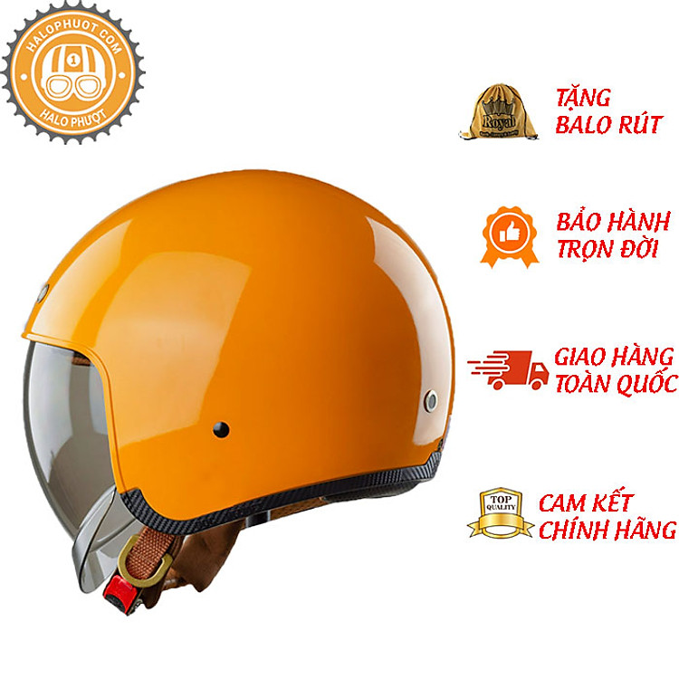 Mũ bảo hiểm 3/4 size L Royal M139 vàng – Hàng chính hãng