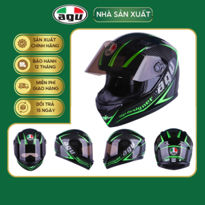 Mũ Bảo Hiểm Fullface AGU A138 Tem A13 - Tặng Túi Vải - Hàng Chính Hãng Bảo Hành 12 Tháng - Sản Phẩm Thời Trang Và Cao Cấp