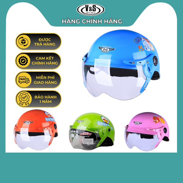 Mũ Bảo Hiểm Trẻ Em 1/2 V&S VS03KB - Hàng Chính Hãng Bảo Hành 12 Tháng - Sản Phẩm Thời Trang Và Cao Cấp