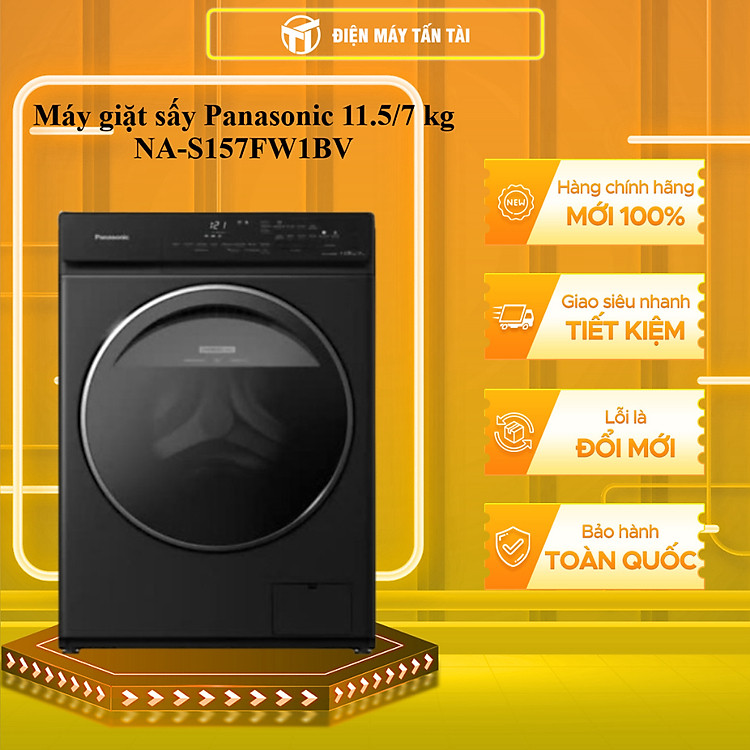 Máy giặt sấy Panasonic 11.5/7 kg NA-S157FW1BV – Hàng chính hãng