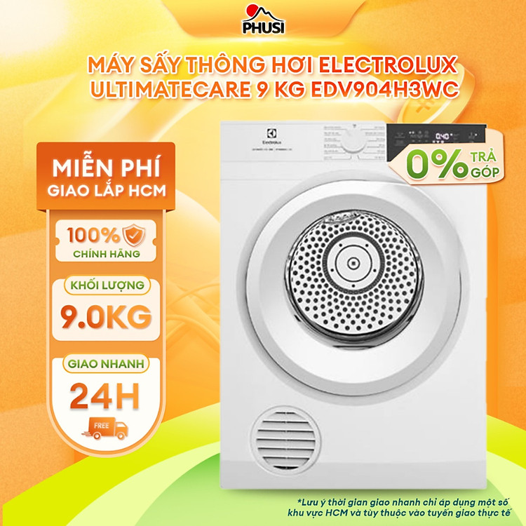 Máy sấy thông hơi Electrolux UltimateCare 9 kg EDV904H3WC – HÀNG CHÍNH HÃNG – CHỈ GIAO HCM