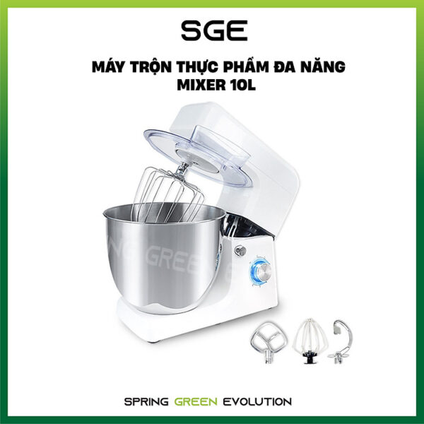 Máy Trộn Thực Phẩm, Máy Đánh Trứng, Máy Nhồi Bột, Máy Đánh Kem MIXER 10L Cao Cấp. Trộn Mọi Loại Thực Phẩm, Tốc Độ Cao, Tiết Kiệm Điện, Hàng Nhập Khẩu