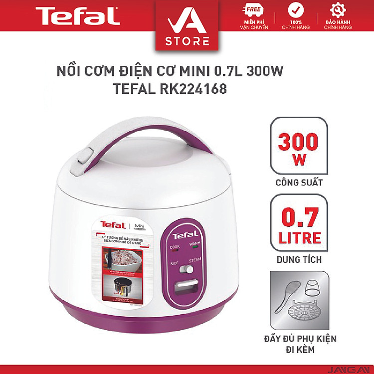 Nồi cơm điện cơ mini Tefal RK224168 0.7L – BH 2 năm – Hàng Chính Hãng