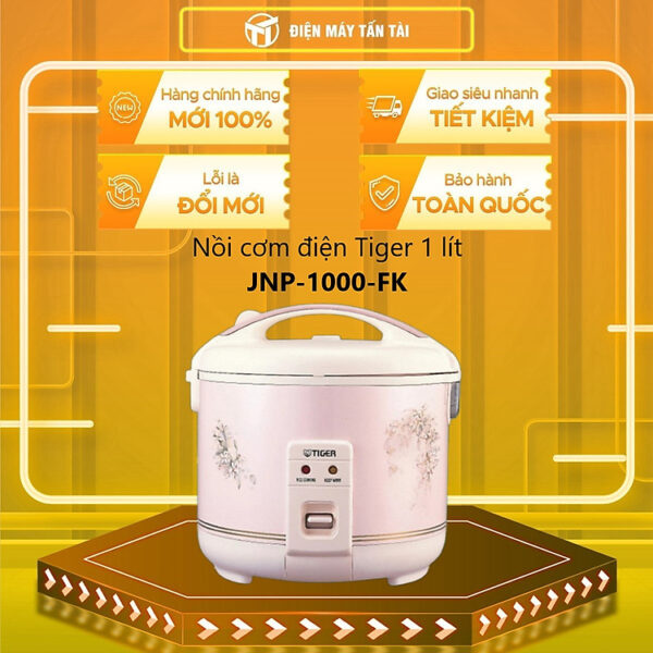 Nồi Cơm Điện Nắp Gài Tiger JNP-1000 - 1L JASMIN - Hàng Chính Hãng