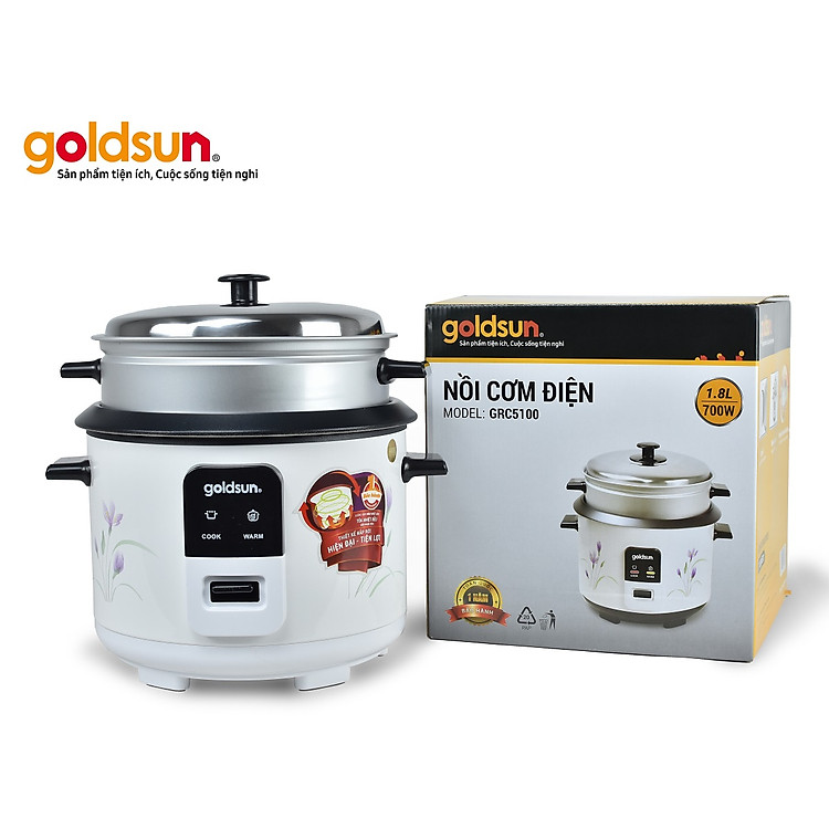 Nồi cơm điện nắp rời Goldsun GRC5100 – Hàng Chính Hãng
