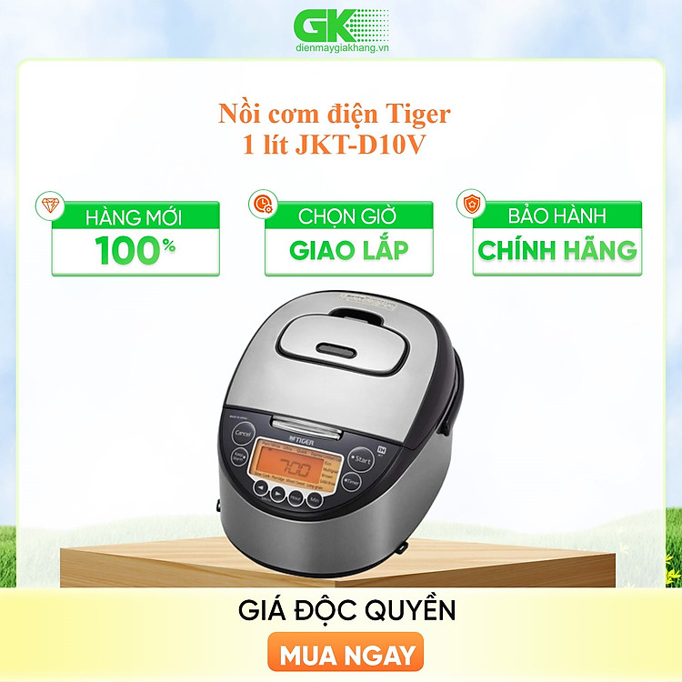 Nồi cơm điện tử cao tần Tiger 2 trong 1 JKT-D10V (1.0L) – Hàng chính hãng