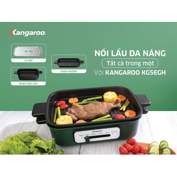 Nồi lẩu nướng đa năng Kangaroo KG5EGH (5 Lít) - Hàng chính hãng