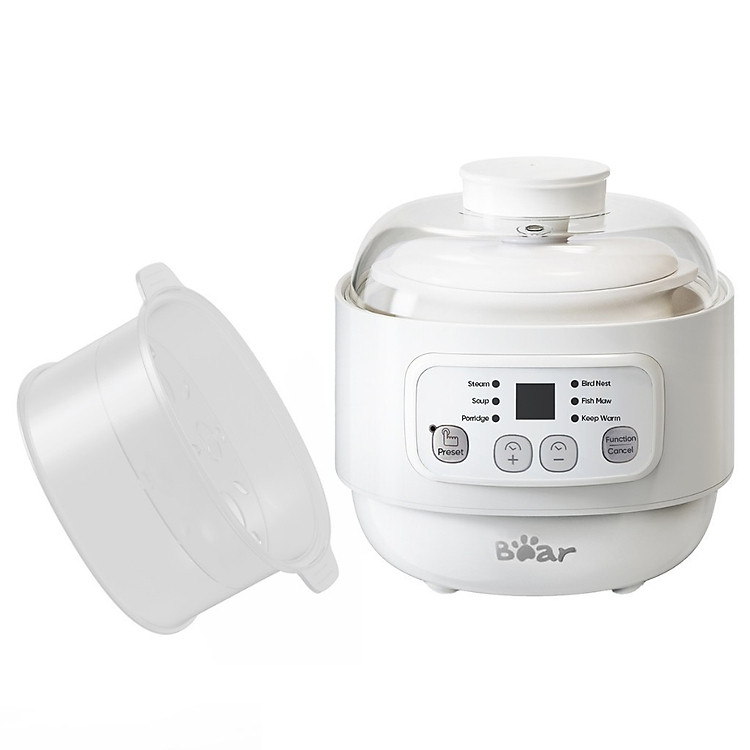 Nồi nấu chậm đa năng Bear DDZ-A08T8 0.8L (200W) – Màu trắng – Hàng chính hãng