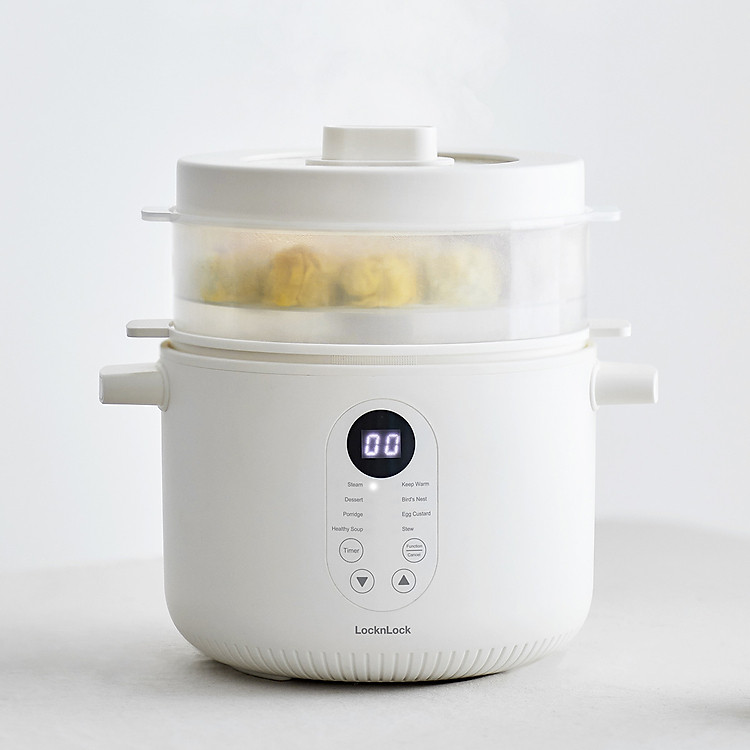 Nồi nấu chậm đa năng Locknlock EJP164IVY – Multi function slow cooker 220V, 50Hz, 350W – Dung tích 2.5L – Hàng chính hãng
