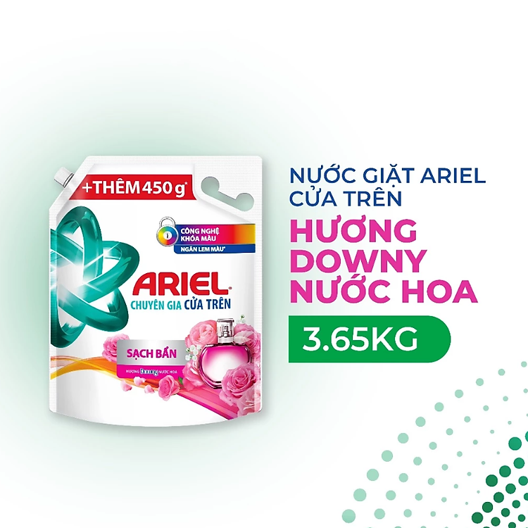 Nước giặt Ariel cửa trên Túi Hương Downy Nước Hoa 3.65kg