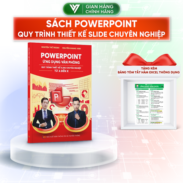 Sách PowerPoint Ứng Dụng Văn Phòng Quy Trình Thiết Kế Slide Chuyên Nghiệp Kèm Video Online Miễn Phí