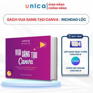 Sách Vua sáng tạo Canva cùng Richdad Lộc kèm khóa học Online