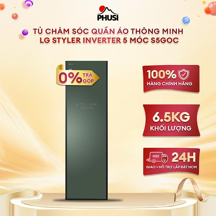 Tủ chăm sóc quần áo thông minh LG S5GOC – Hàng Chính Hãng – Chỉ Giao HCM