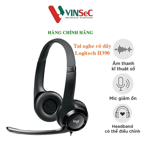 Tai nghe có dây Logitech H390 - Hàng chính hãng