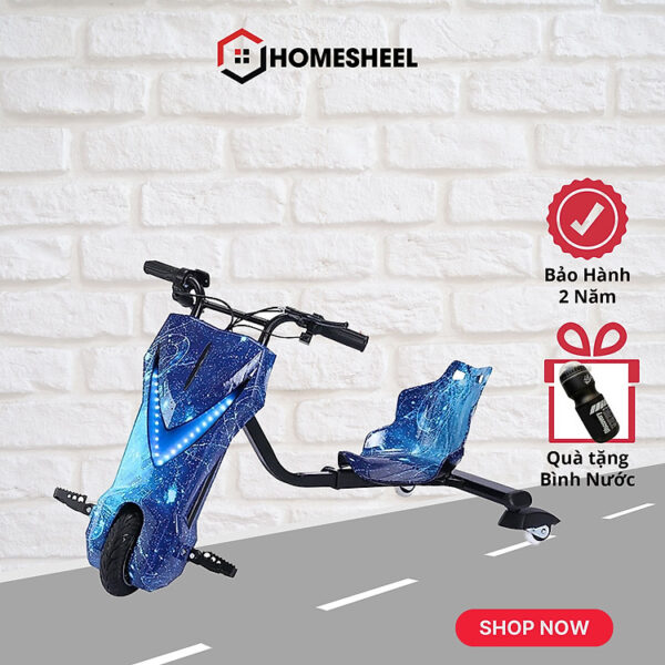 Xe điện drift 3 bánh Homesheel thế hệ mới D1 USA màu xanh ngân hà - Hàng chính hãng