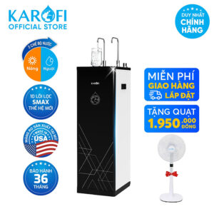 Máy lọc nước nóng nguội 10 lõi lọc Smax Karofi KAH-D10 - Hàng chính hãng