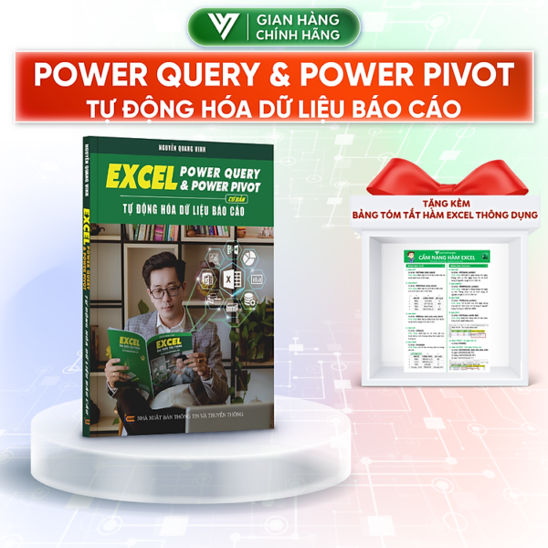 Sách Excel Power Query Và Power Pivot Tự Động Hóa Dữ Liệu Báo Cáo Cơ Bản ĐÀO TẠO TIN HỌC Có Kèm Video Khóa Học