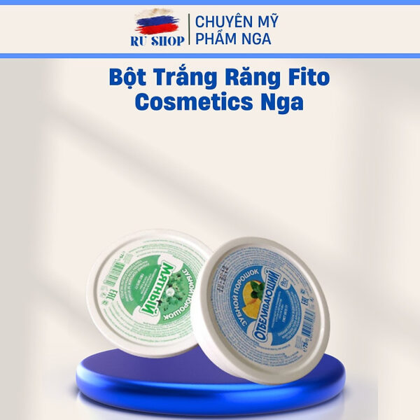 Bột đánh trắng răng Nga Bio Fito cosmetic trắng răng sạch mảng bám thơm miệng