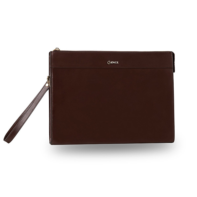 Clutch đựng tài liệu A4 da bò Nappa CL05-Ví cầm tay đựng giấy tờ A4-Túi đựng laptop 13 inch