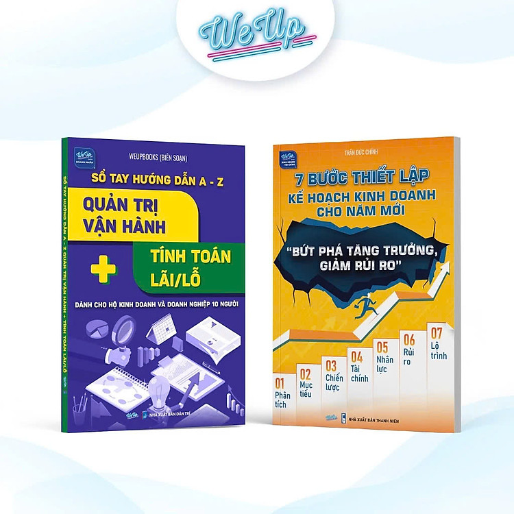 Combo 2 sách: Quản trị vận hành tính toán Lãi/Lỗ, 7 Bước lập kế hoạch kinh doanh trong năm mới