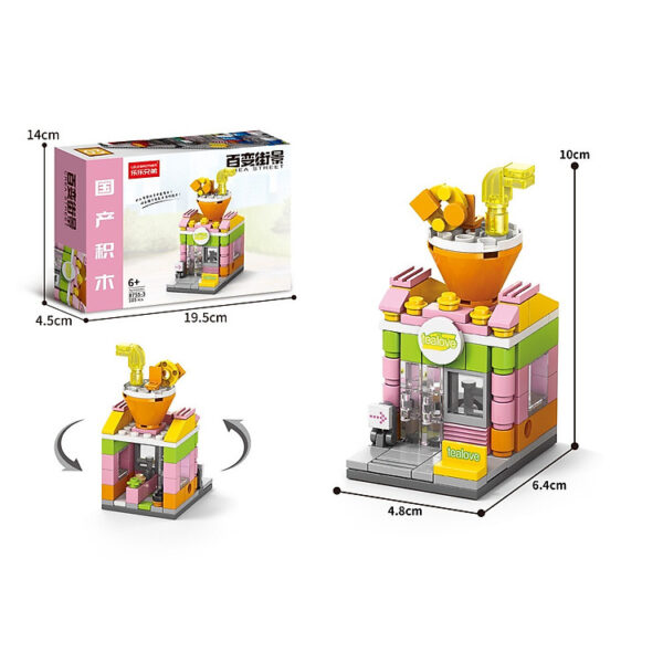 Đồ chơi lắp ráp, đồ chơi mô hình siêu nhân, lắp ráp robot người máy biến hình,cửa hàng tiện lợi.
