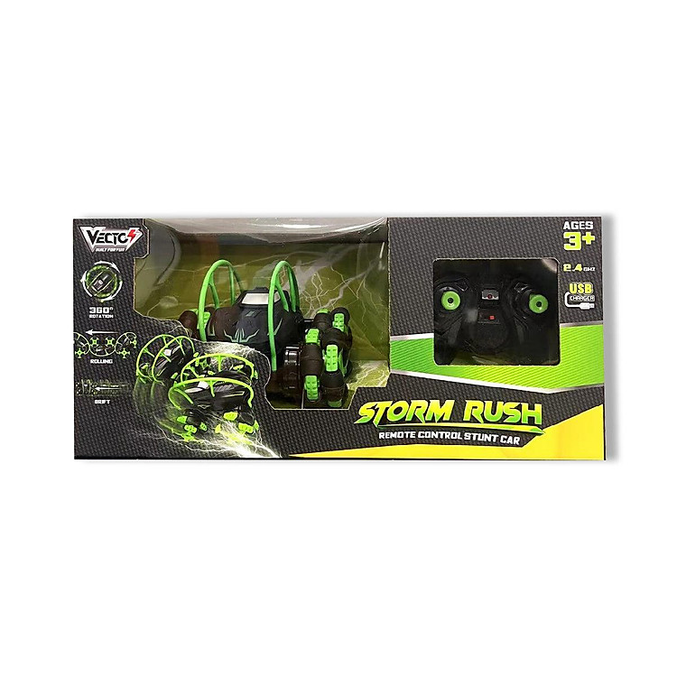 Đồ Chơi Siêu Xe Biểu Diễn Storm Rush Điều Khiển Từ Xa (Xanh) VECTO VT619/GR