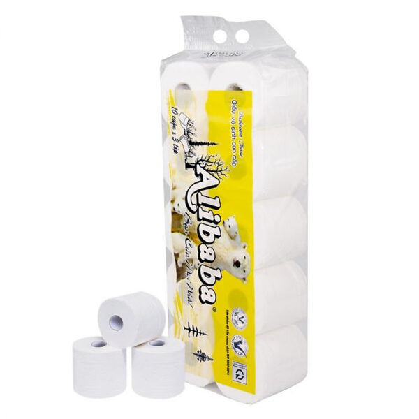 GIẤY VỆ SINH MYLAN GẤU VÀNG ALIBABA 10 CUỘN 3 LỚP