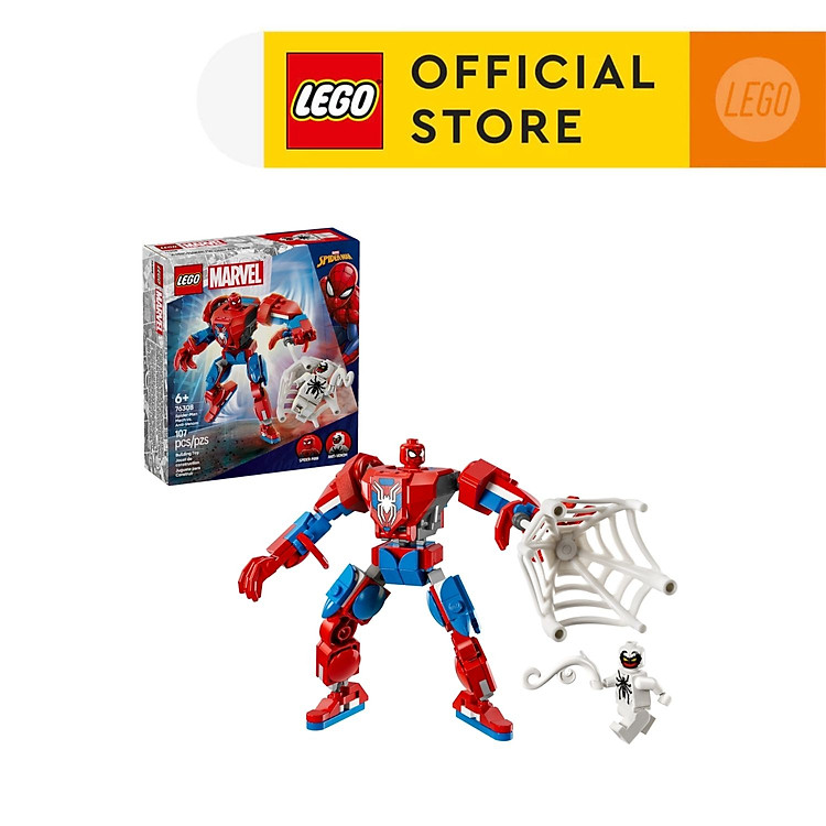 LEGO SUPERHEROES 76308 Đồ Chơi Lắp Ráp Robot Người Nhện Đại Chiến Antin-Venom (107 chi tiết)