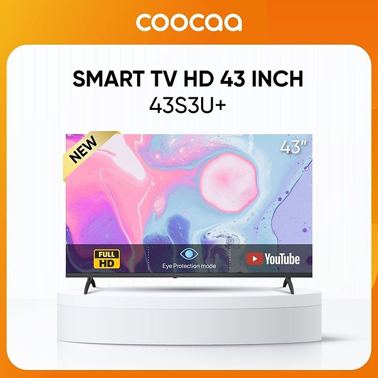 Smart TV Full HD Coocaa 43 Inch 43S3U+ – Hàng Chính Hãng