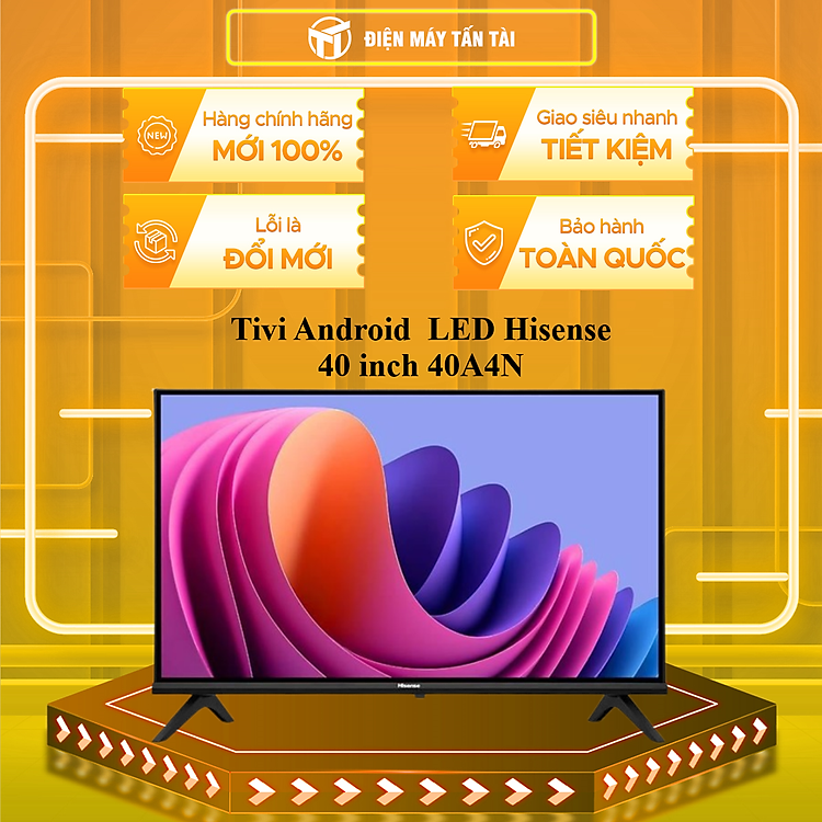 Tivi Android LED Hisense 40 inch 40A4N – HÀNG CHÍNH HÃNG – CHỈ GIAO HCM