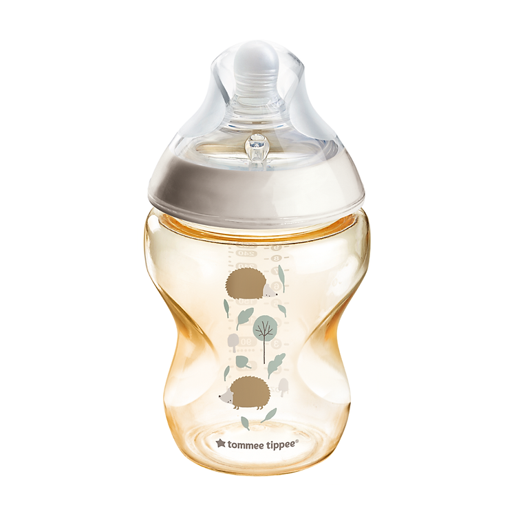 Bình Sữa PPSU Ty Siêu Mềm Tự Nhiên Tommee Tippee 260ml, Núm Ty Của Bình 3-6 Tháng, Họa Tiết