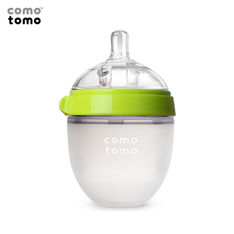 Bình sữa silicone Comotomo 150ml – Xanh