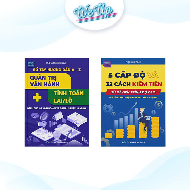 Combo 2 sách: Quản trị vận hành tính toán Lãi/Lỗ và 5 Cấp độ & 32 cách kiếm tiền
