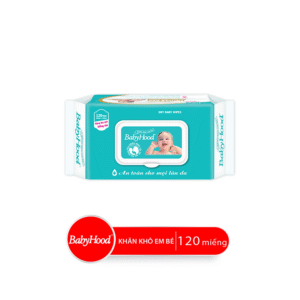 Combo Bao Khăn Giấy Khô Em Bé BABYHOOD, 120 Miếng/Bao