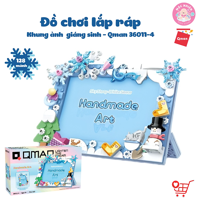 Đồ Chơi Lắp Ráp Xếp Hình Qman 36011 – Khung Ảnh Giáng Sinh Noel (123 Mảnh Ghép) Dành Cho Bé Từ 6 Tuổi