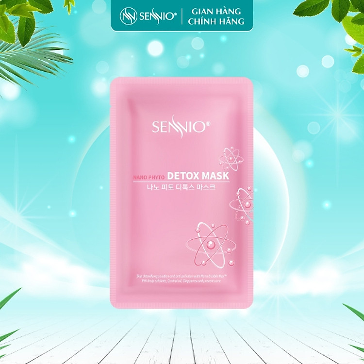 Mặt nạ sủi bọt thải độc Sennio Nano Phyto Detox Mask dưỡng ẩm trắng da gói 5ml SNO 808-1
