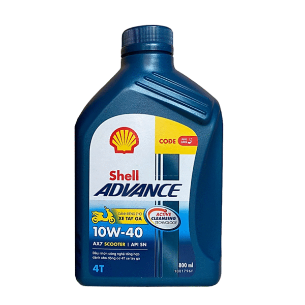 Nhớt Shell Advance AX7 Scooter 10W40 cho xe ga