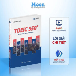 Sách Toeic 550+ Ôn thi toeic 2 kỹ năng reading & listening 2024 Moonbook