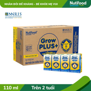 Thùng sữa bột pha sẵn Nutifood GrowPLUS+ Sữa Non Tăng Đề Kháng 2+ (48 hộp x 110ml)