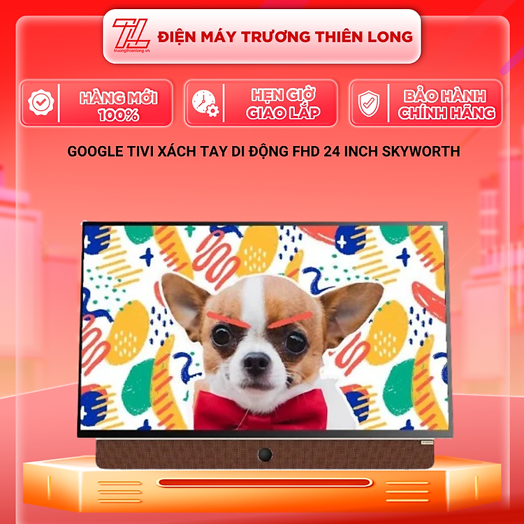 24P6300 – Google Tivi Xách Tay Di Động FHD 24 Inch Skyworth – Hàng Chính Hãng
