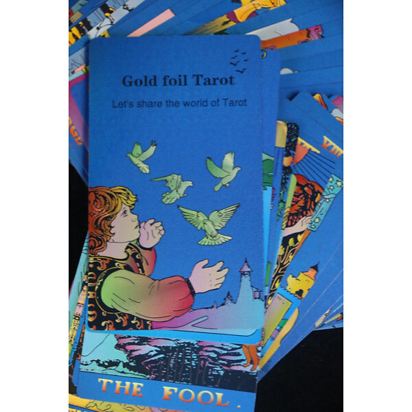 Bài tarot god foild xanh dương mạ kim